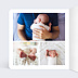 Faire part naissance Bouquet Printanier Intérieur Gauche