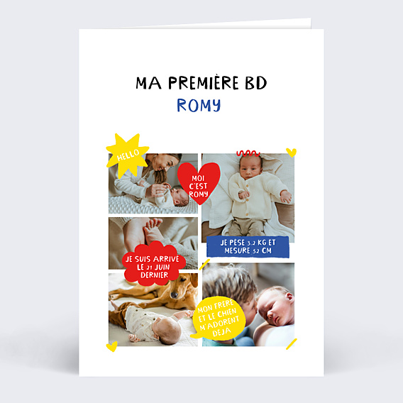 Faire part naissance BD de bébé