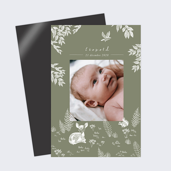 Faire part naissance Crayon Blanc