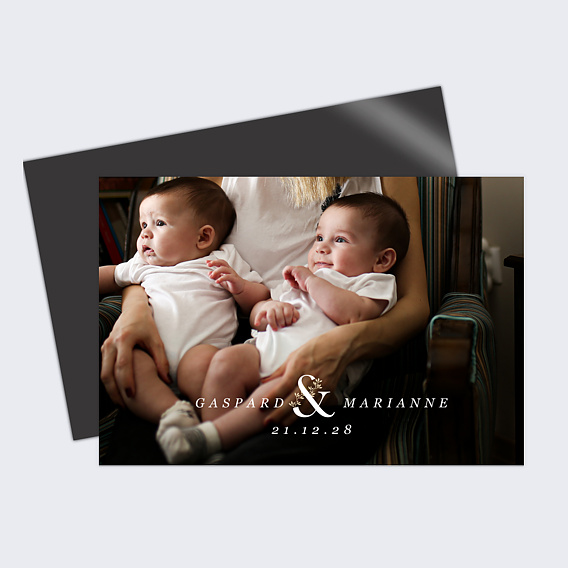 Faire part naissance Esperluette Botanique