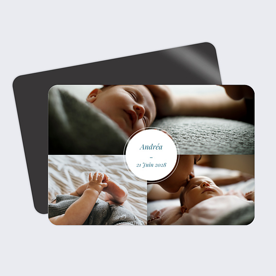 Faire part naissance Étiquette Cercle