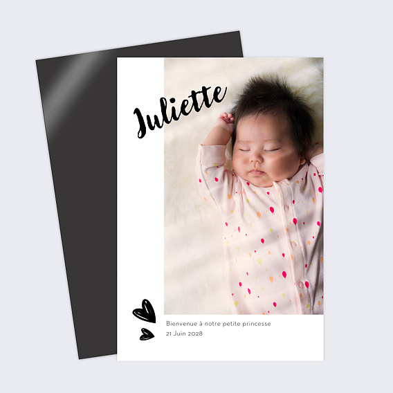 Faire part naissance Joli Coeur