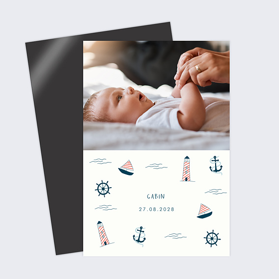 Faire part naissance Motif Marin