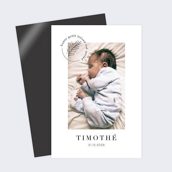 Faire part naissance Tampon Trésor