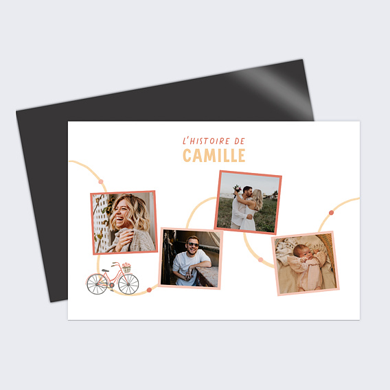 Faire part naissance Vélo en famille