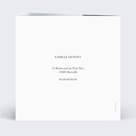 Faire part naissance Joli prénom Verso