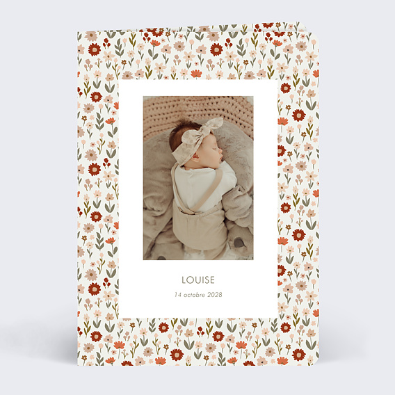Faire part naissance Liberty Automne