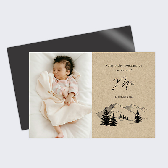 Faire part naissance Montagnes