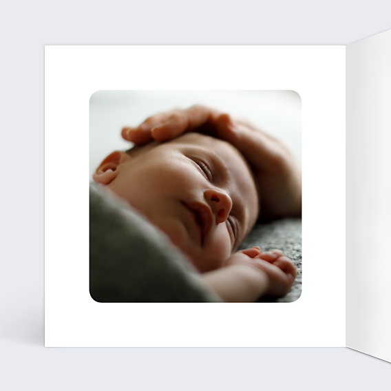 Faire part naissance Illustration Garçon Intérieur Gauche