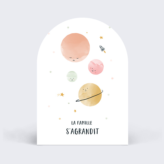 Faire part naissance Famille Céleste