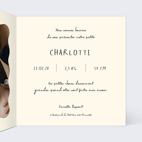 Faire-part Naissance Ours acrobate - Clara Dassie x Popcarte