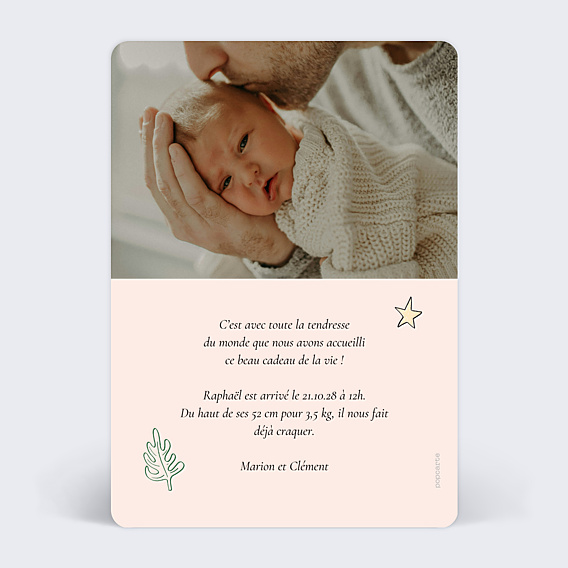 Faire-part Naissance Dessin de Lion