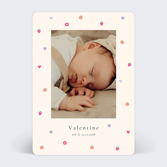 Faire-part Naissance Petit motif coloré