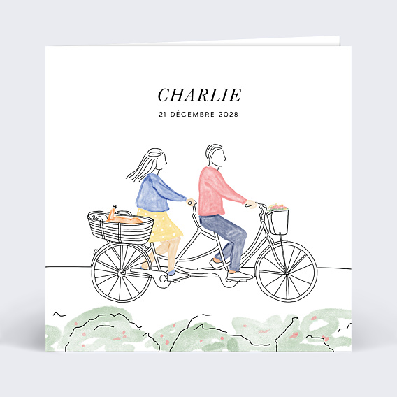 Faire-part Naissance Vélo
