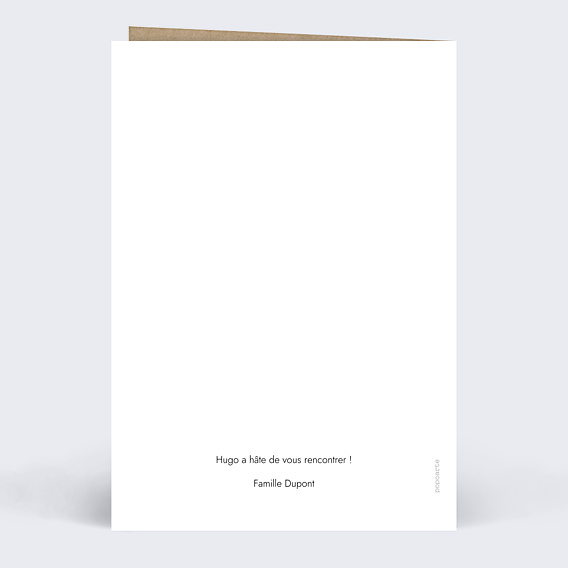 Faire-part Naissance Multi photo Original Marron