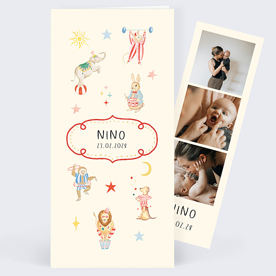 Faire-part Naissance Douce parade - Clara Dassie x Popcarte