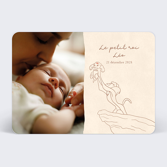 Faire part naissance Petit Roi
