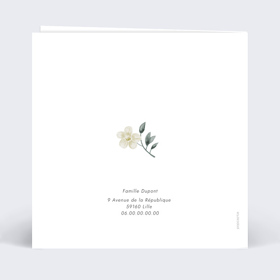 Faire-part Naissance Printemps fleurie