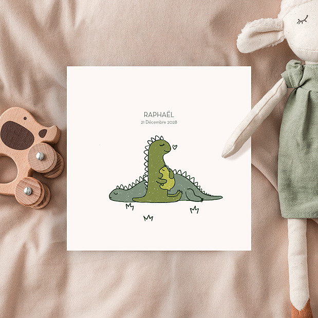 Faire-part Naissance Dinosaure