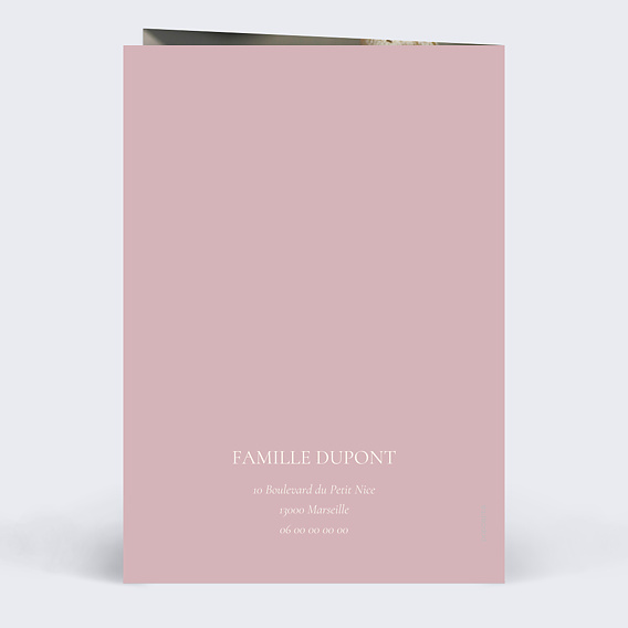 Faire part naissance Lapin ballon Verso