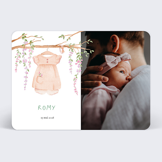 Faire part naissance Petite Robe Fille