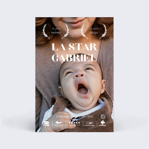 Faire-part Naissance Grande affiche