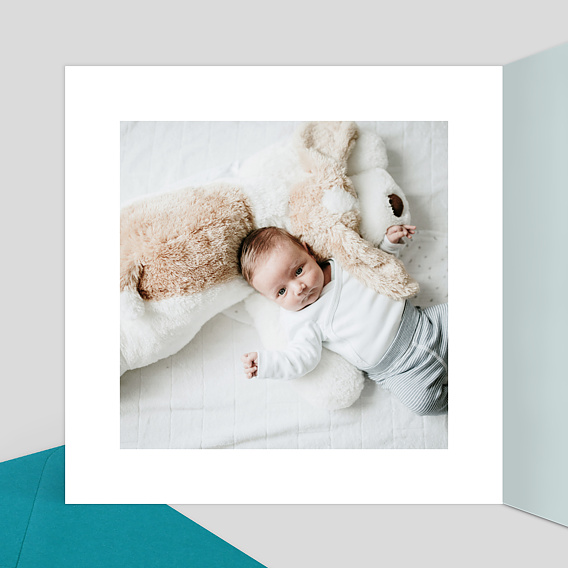 Faire part naissance Petits Lapins Intérieur Gauche