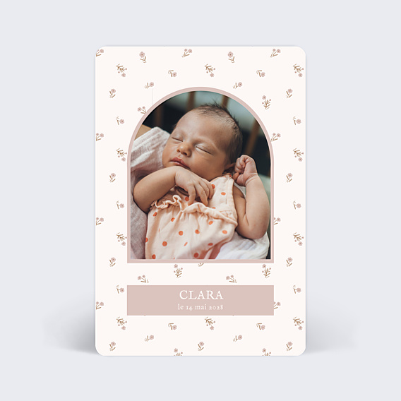Faire-part Naissance Motif Fleurs