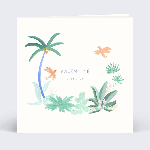 Faire part naissance Jolie Nature Recto