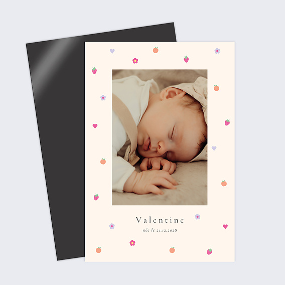 Faire part naissance Petit motif coloré