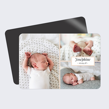 Faire-part Naissance Etiquette poudrée