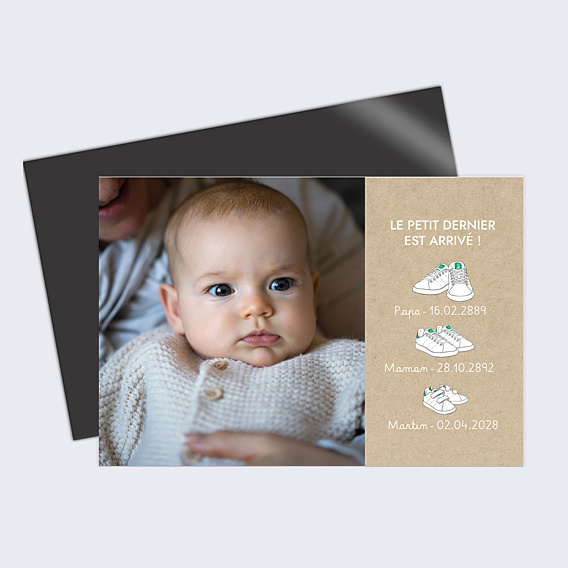 Faire-part Naissance Baskets Originales