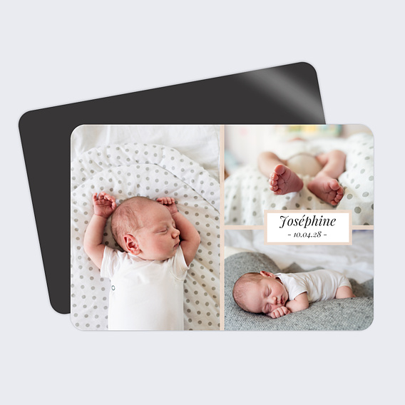 Faire part naissance Etiquette Poudrée