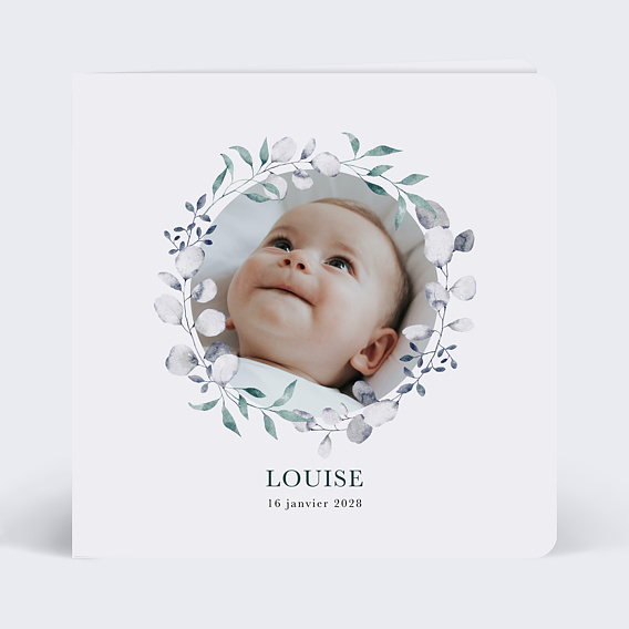 Faire part naissance Couronne Hiver