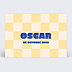 Faire-part Naissance Baby damier jaune beurre