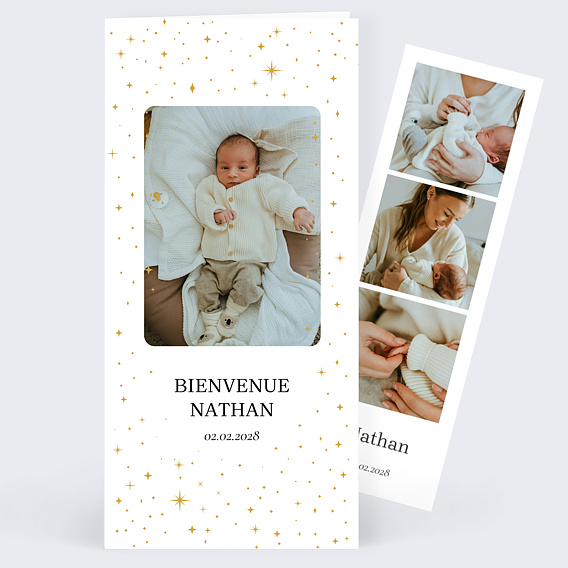Faire part naissance Bébé Etoile