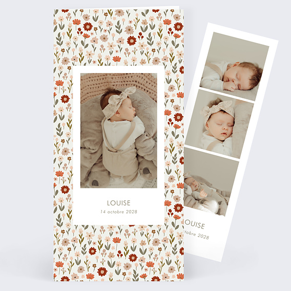 Faire part naissance Liberty Automne