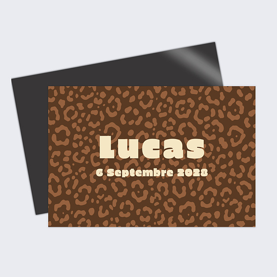 Faire part naissance Bébé Léopard