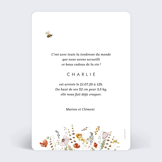 Faire-part Naissance Joli printemps
