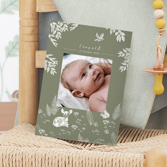 Faire part naissance Crayon Blanc Après 1