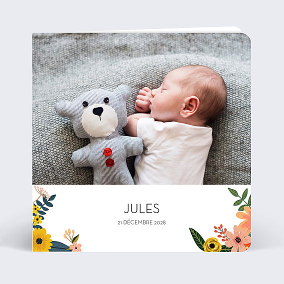 Faire-part Naissance Bouquet Printanier