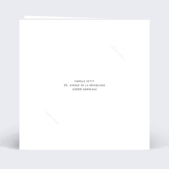 Faire part naissance Bébé d'amour Graines Verso