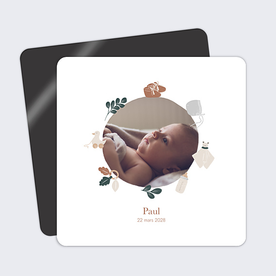 Faire part naissance Couronne de Jouets