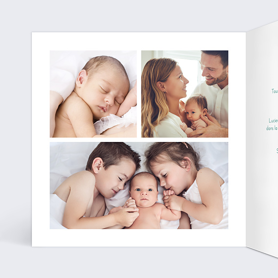 Faire part naissance Pop Liberty Intérieur Gauche