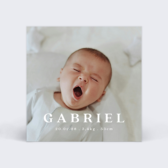 Faire part naissance Pleine Page