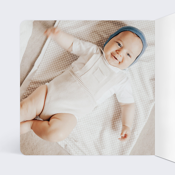 Faire part naissance Primevères Intérieur Gauche