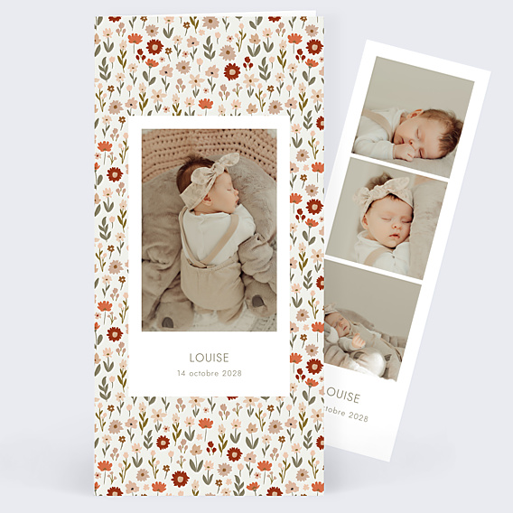 Faire-part Naissance Liberty Automne