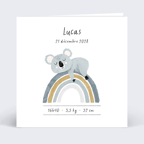 Faire-part Naissance Dodo de koala