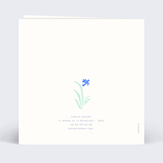Faire-part Naissance Jolie Nature Verso