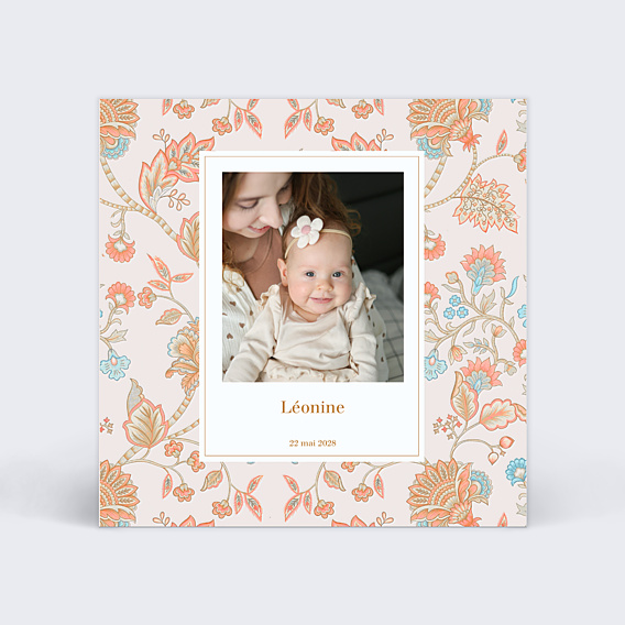 Faire-part Naissance Liberty bohème